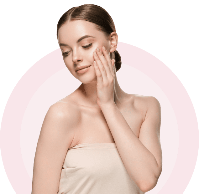 Woman with glowing skin
